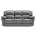 thumbnail image 3 of Furniture of America Torrel 2-Piece Modern Leather Match Manual Reclining Sofa Set, Dark Gray, 3 of 15
