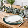 thumbnail image 6 of Round Placemats Abstract Green Forest Mountain 15 inch Set of 2 Table Mats for Dining Table Modern Heat Resistant Non-Slip Kitchen & Home Decorative Place Mat Set, 6 of 8