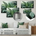 thumbnail image 4 of Designart "Dynamic Ferns Green and Black Contrast V" Floral Metal Art Print, 4 of 5