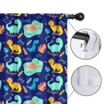 thumbnail image 4 of Blackout Kids Curtains,DarkBlue Cartoon Dinosaurs Pattern Childrens Insulated Curtains Set Of 2,Bedroom Essentials,Toddler Room Decor 52"x63", 4 of 5