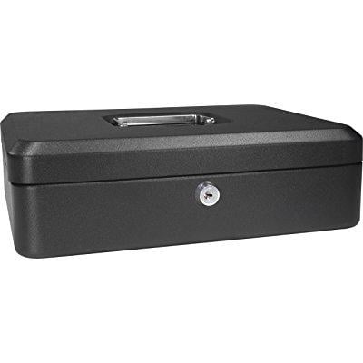 barska 12-inch cash box with key lock