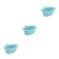 thumbnail image 4 of facefd 1/2/3 TureClos Vegetable Drainer Basket Plastic Sink Strainer Triangular Kitchen Fruit Drainer Suction light blue 3PCS, 4 of 6