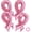 Breast Cancer Awareness, variant on Breast Cancer Balloons, Breast Cancer Awareness Decorations, 4 count Ribbon Shaped Foil Balloons, Large Breast Cancer Awareness Balloons for Fundraising Event Party Decoration Supplies