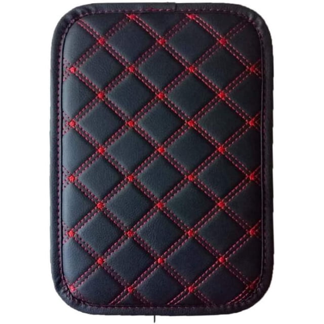 Cojín para reposabrazos de consola central SSuperp Funda universal para coche rojo