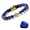 Blue-Golden, variant on Men's LAPIS LAZULI Bracelet with Golden HAMSA Hand | Gift for Men | One Size Fits All | 100% Natural | Gemstone Adjustable Bracelet