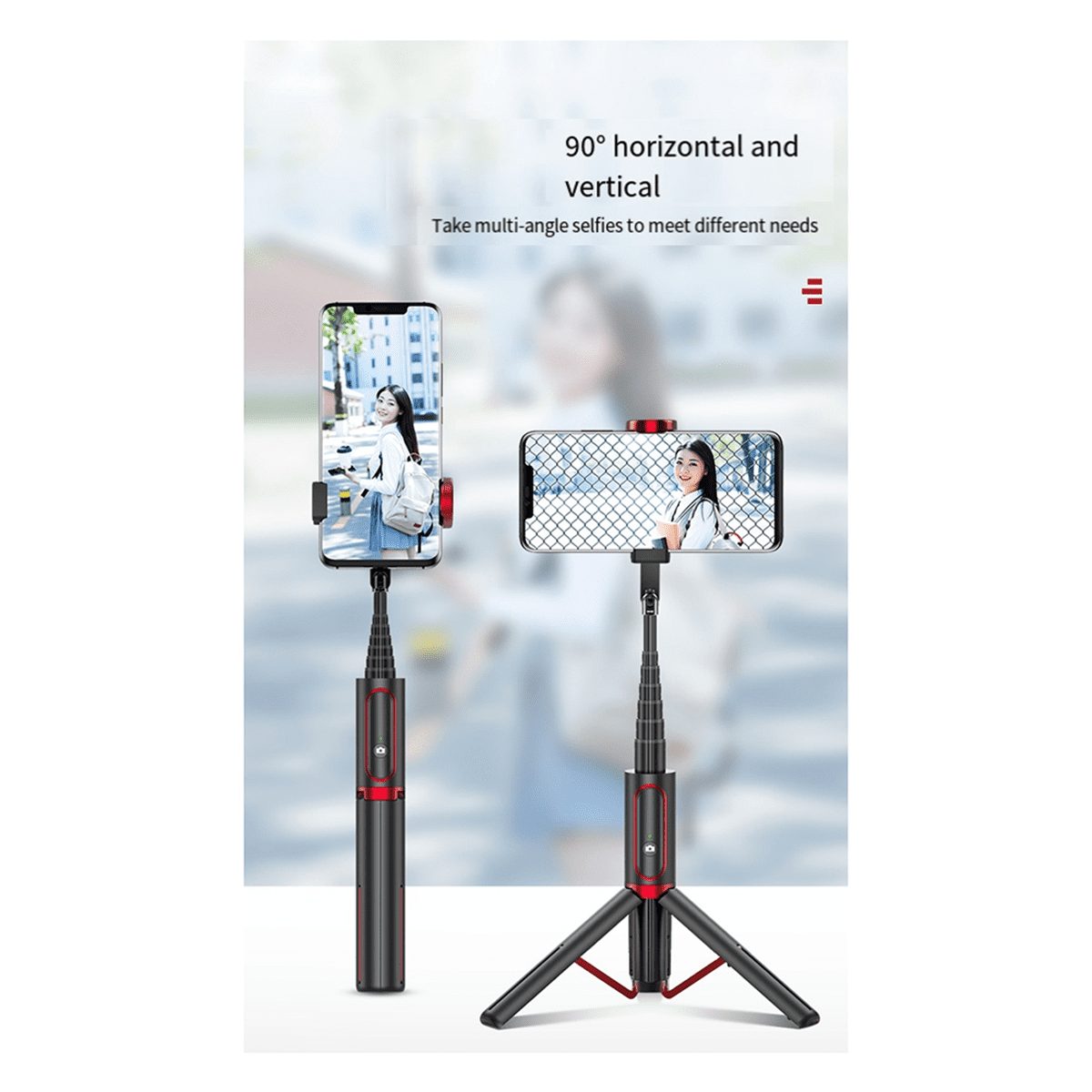 Selfie Stick Tripod Phone Stand Holder Bluetooth with Extendable Foldable Monopod