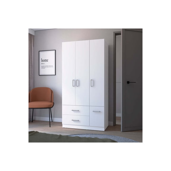 TREEVOL FURNITURE Four Door Armoire Crosby