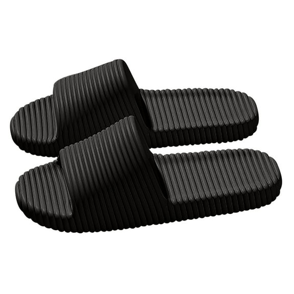 Ediodpoh Unisex EVA Slippers – Bathroom & Pool Slides for Men/Women | Lightweight Quick Dry Shoes for Hotel Beach Spa Women Slippers Black 8