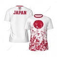 thumbnail image 2 of Exclusive design Japan Flag Grain 3D Printed Men For Running Bike Soccer Tennis Fitness Sports tshirt Mesh Fans Short T-shirt, 2 of 13