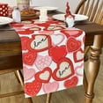 thumbnail image 4 of Kbndieu Valentines Day Table Runner, 13 x 91 Inch Love Heart Table Runner for Valentines Decorations, Winter Holiday Table Runners Valentines Day Decor Home Romantic Decorations on Clearance, 4 of 6