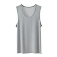 thumbnail image 4 of Men's Summer Round Neck For Fitness And Sports Scene Thin Casual Style Solid Color Undershirt, 4 of 4