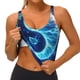 thumbnail image 3 of Fotbe Blue Yin And Yang Sujetador Deportivo Largo sin Aros para Mujer con Almohadillas y Soporte Medio, Transpirable y Absorbente, Camiseta Tipo Chaleco o Tank Top-X-Large, 3 of 8