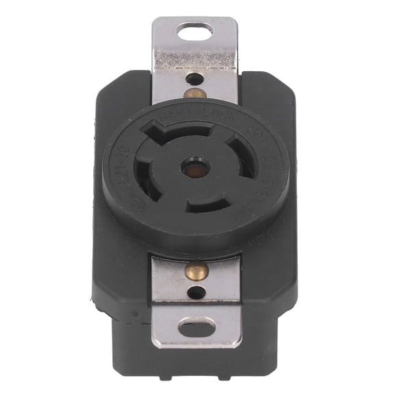 Industrial Locking Receptacle, Flush Mounting Industrial Socket Conductivity With Brass Contacts For Stoves