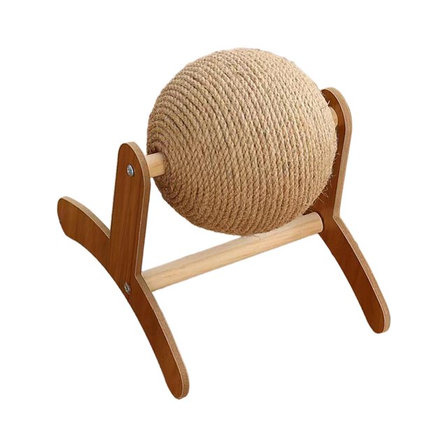 Cama de salón de cartón, sofá rascador para gatitos con bola rascadora de sisal para gatos, rascador protector de muebles para gatos de interior Estilo A Yinane Almohadilla para raspar