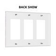 thumbnail image 2 of Purple Crystal Switch Cover Decorative Wall Plate 3-Gang Standard Size, 2 of 5