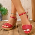 thumbnail image 5 of Ticikt Women's Wedge Platform Sandals, Espadrille Dressy Comfortable Summer Open Toe Ankle Strap Buckle Women Sandal, 5 of 9