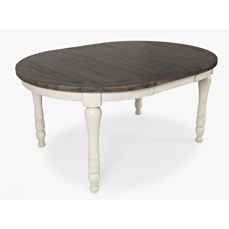Jofran Madison County Rustic Reclaimed Pine Farmhouse Round to Oval 66