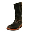 thumbnail image 2 of Homchy Half Boots Men Leather Round Head Middle Top Cowhide Cowboy Boots Flat Bottomed Boots, 2 of 5