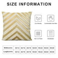 thumbnail image 6 of JRXY  White Gold Striped Geometric Lines Cushion Case Luxury Modern Lumbar Throw Pillow Cover Set of 2 Decorative Pillow for Couch Living Room Bedroom Car White, 6 of 6
