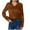 Brown-05, variant on Perfectbot Womens Satin Silk Blouse Long Sleeves V Neck Casual Shirt Bussiness Going Out Outfits