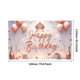 thumbnail image 3 of Decorative Design Happy Birthday Banner Colorful Balloons Birthday Celebration Photography Backdrop for Birthday Party Indoor Decoration Event Celebration, 3 of 8