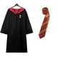 thumbnail image 1 of Disfraz de Harry Potter para niños, uniforme de Gryffindors, ropa de bruja, bata de mago, añadir un lazo, capa, regalo de escuela mágica, 1 of 4