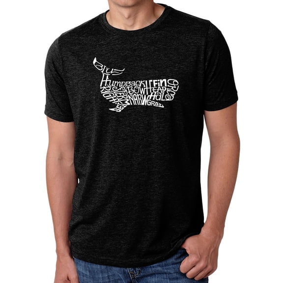 LA Pop Art Men's Premium Blend Word Art T-shirt - Humpback Whale