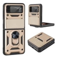 thumbnail image 2 of Estuche Para Teléfono Compatible Con Samsung Galaxy Z Flip 3 Tpu Soporte De Anillo De Metal Magnético Cubierta De Estuche A Prueba De Golpes sonducket EL016467-06, 2 of 5