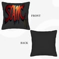 thumbnail image 6 of Set of 2 Throw Pillow Covers 18x18in - Urban Graffiti Style SOIC Design with Dripping Red Text on Dark Background Perfect for Couch Bed or Car Decor, 6 of 8