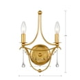 thumbnail image 7 of Crystorama Metro 14 1/2"H Antique Gold 2-Light Wall Sconce, 7 of 7