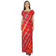 thumbnail image 6 of Bimba Women Red Rayon Maxi Dress Tie & Dye Summer Gown W/ Slit Resort Wear, 6 of 6