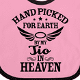 thumbnail image 4 of Inktastic Handpicked for Earth by My Tio in Heaven with Angel Wings Boys or Girls Baby Bib, 4 of 4