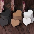 thumbnail image 2 of 100Pcs Heart Shape Blank Kraft Paper Card Gift Tag Label DIY Party Wedding Craft, 2 of 5