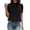 C65 Black, variant on CONZONE Shirts For Women Short Sleeve Crew Neck One Button Solid Color Womens Shirts Fashion Womens Summer Tops Black
