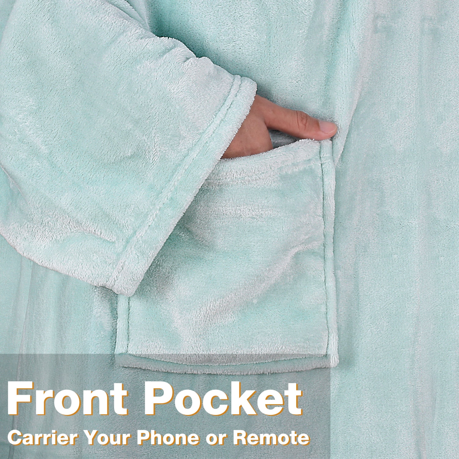 home comforts blanket Blanket with Sleeves, Super Soft Wearable TV Blanket Robe Fleece for Adults 73 x 51”| Cozy Warm, Lightweigh