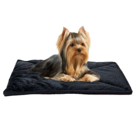 UPC: 0842229102321 | FurHaven Pet Products ThermaNAP™ Faux Fur Self-Warming Pet Bed Mat – Black Small