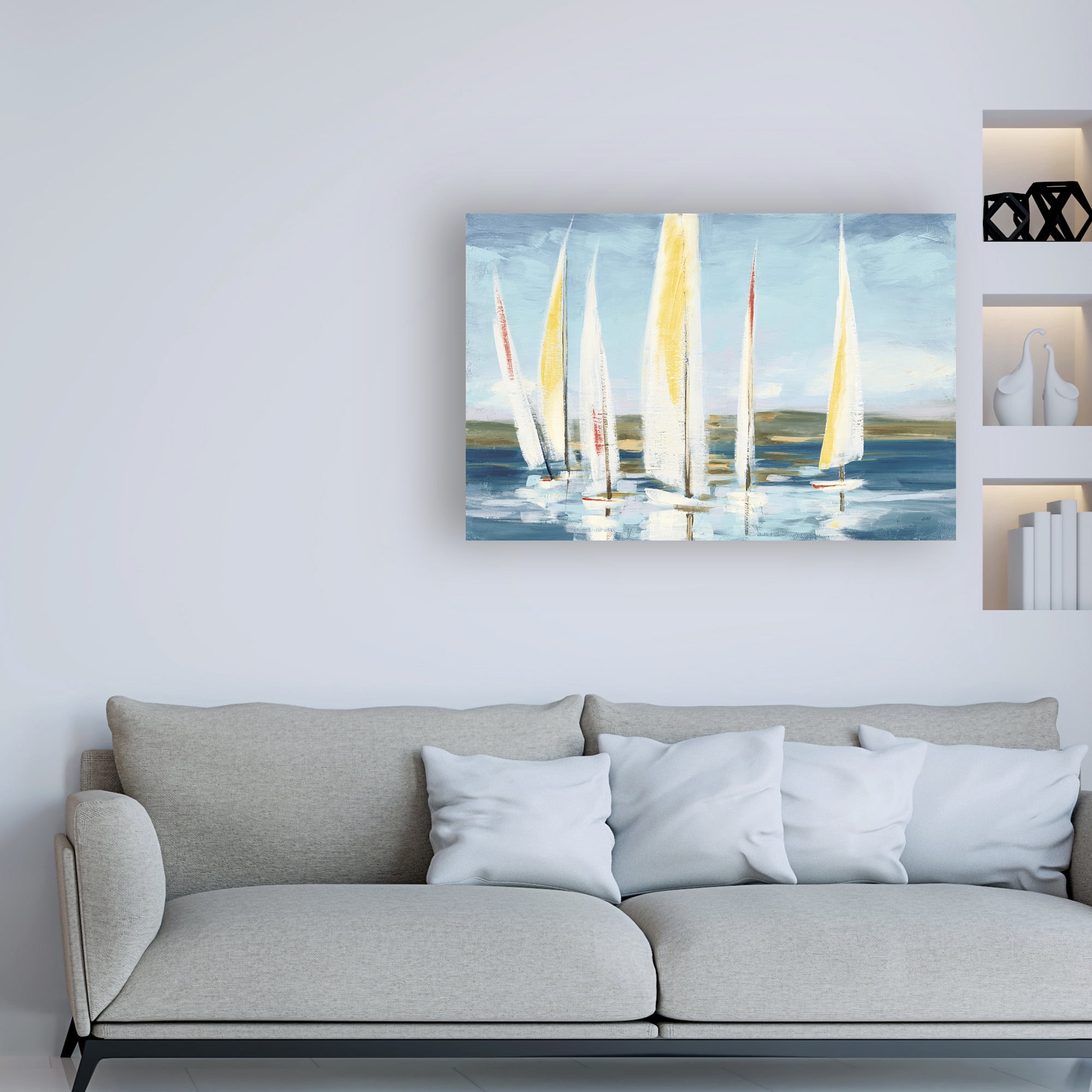 Trademark Fine Art 'Horizon with Red' Canvas Art by Julia Purinton