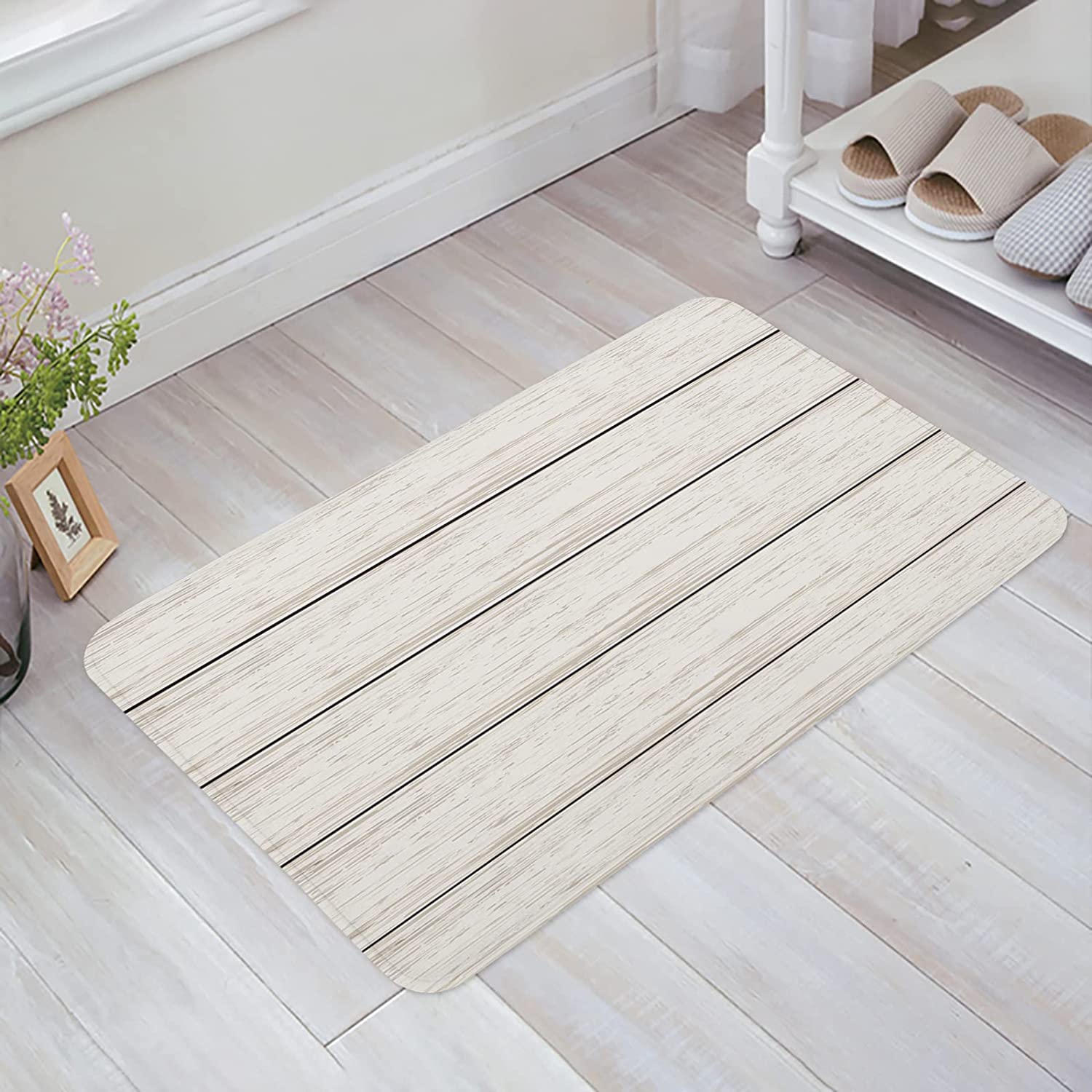 Outdoor Rug 20x32in Area Rug for Bedroom Decor Rustic White Retro Barn