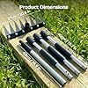 Garden Hand Rake 8-Teeth Carbon Steel with Telescopic Handle 16-65 Inches, No Bending Lawn Yard Patio Cleaning Tool, Elderly Friendly Gardening Rake for Leaf Debris Removal