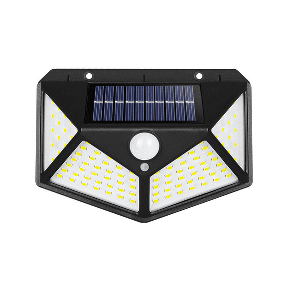 100LED solar wall light outdoor lighting waterproof Solar Lights Motion Sensor Street Lamp with Sunlight Powered Spotlight