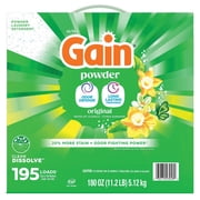 Gain Powder Laundry Detergent, Original, 195 Loads (180 Ounce)