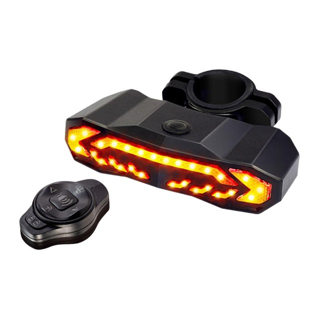 Luz trasera para bicicleta kusrkot LED recargable con intermitentes control remoto redondo
