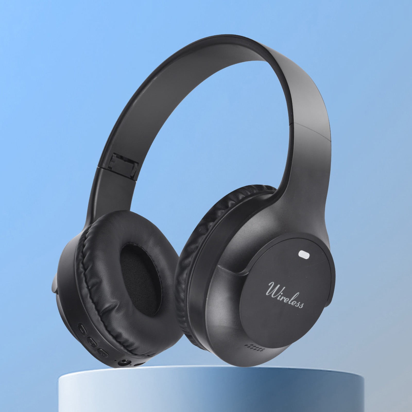 Wireless Headset with AI Noise Cancelling Microphone Bluetooth Headset - Bluetooth V5.2 Headphones with USB Dongle, Charging Base & Mic Mute for Computer/Laptop/PC/iPhone/Android/Cell Phones(Black)