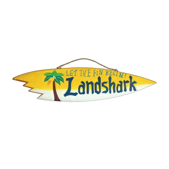 Polyresin Hand-Painted Landshark Wall Art Sign
