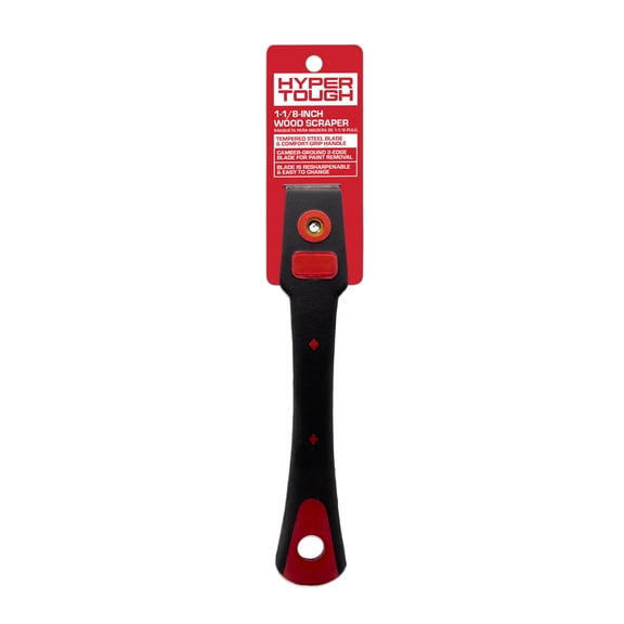 Hyper Tough 1-1/8-Inch Wood Scraper for Paint Removal with 2-Edge Blade