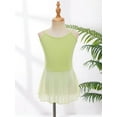 thumbnail image 3 of MSemis Kids Girls Ballet Dance Dress Gymnastics Leotard Tulle Tutu Skirt Dancewear Light Green 7-8, 3 of 7