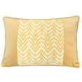 thumbnail image 2 of Hannah Chevron Bow Throw Pillow, 14"x20" Tan, 2 of 5