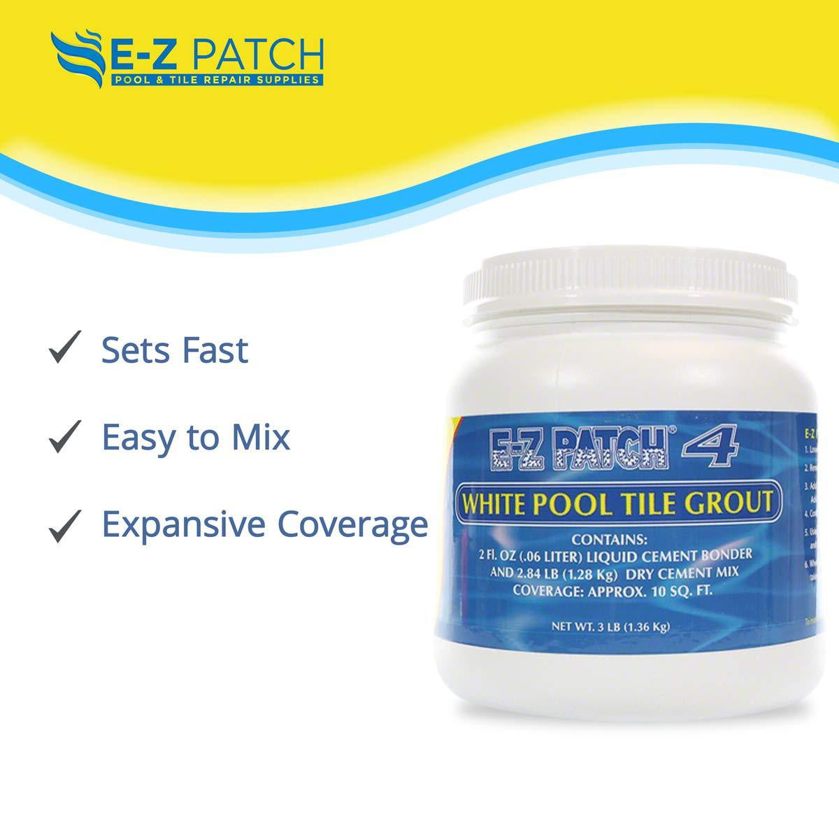 E-Z Patch 4 Fast Set Pool Tile Grout Repair Kit-In the Swim EZP-142 