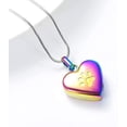 thumbnail image 3 of Heart Shape Pet Cremation Jewelry for Ashes Pendant Paw Print Pet Heart Urn Necklace Memorial Keepsake Jewelry Cremation Necklace for Pet/Dog's/Cat's Ashes, 3 of 7