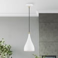 thumbnail image 5 of 41171-13 Livex Lighting Metal Shade - 1 Light Mini Pendant in Metal ShadeCoastal Style - 6.25 Inches wide by 17 Inches high-Textured White/Antique, 5 of 11